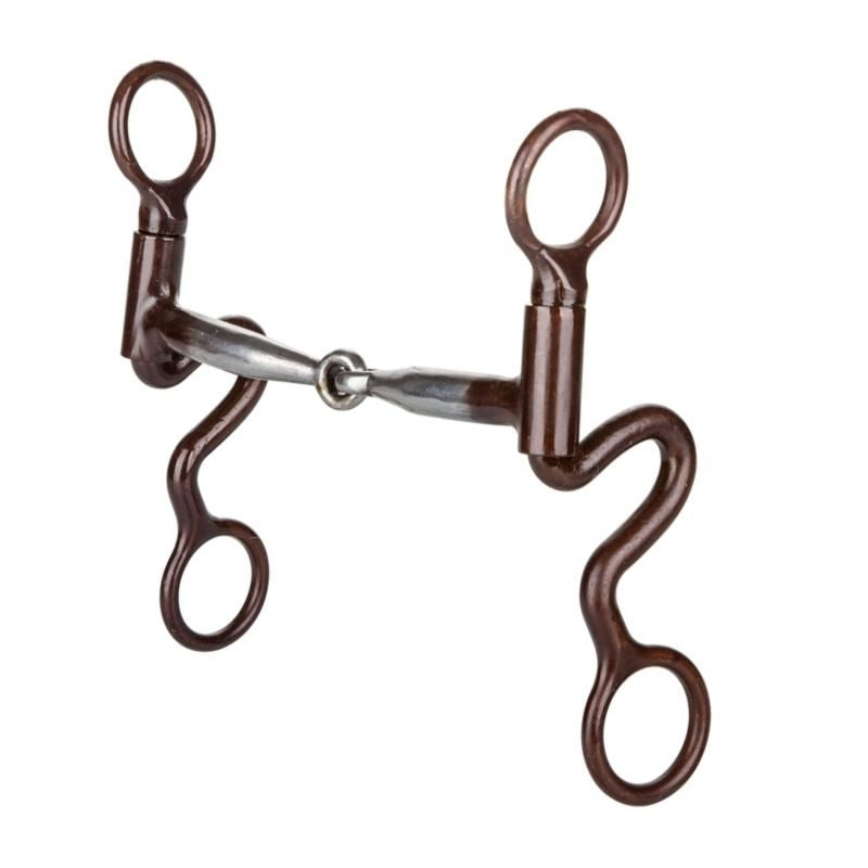 Tabelo S-Shank Smooth Snaffle Bit 5 Brown - Brown - 5"