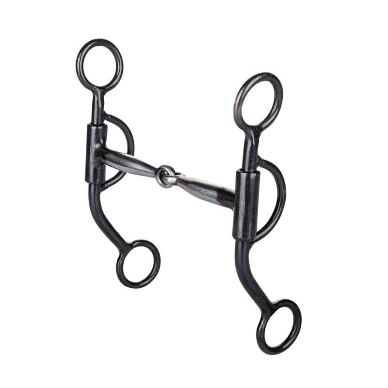 Tabelo Snaffle Black Mouth Bit 5 - Black - 5"