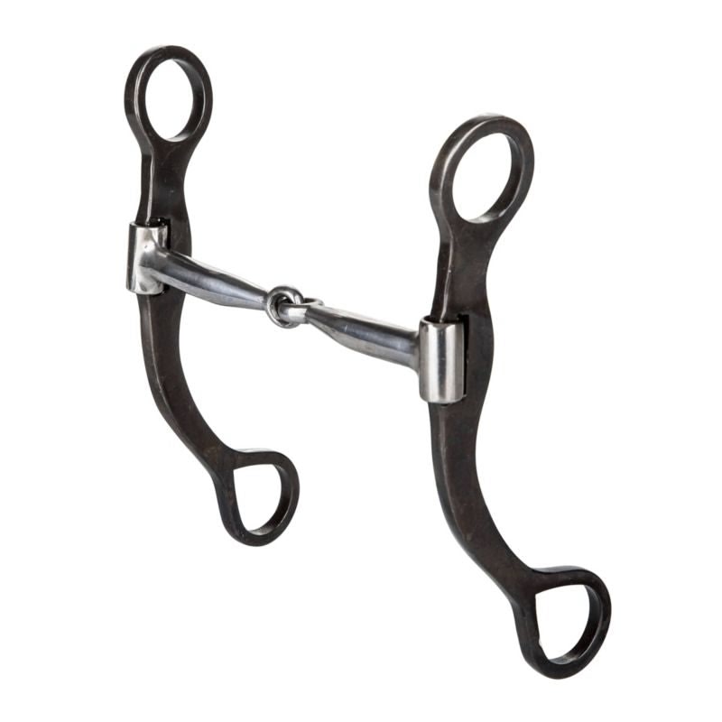 Tabelo Plain Cheek Snaffle Bit 5 - Light Black - 5"