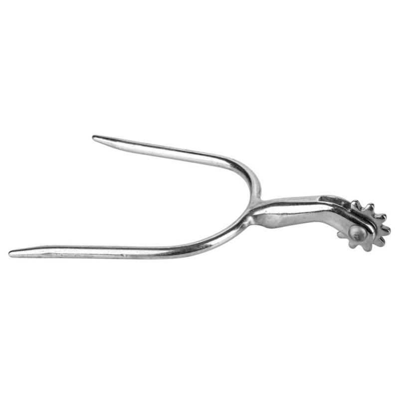 Tabelo Chrome Quick-On Spurs with Rowel - Grey - Ladies