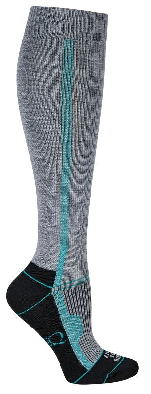 OEQ Compression Sock - Grey/Teal - M (7 - 10)