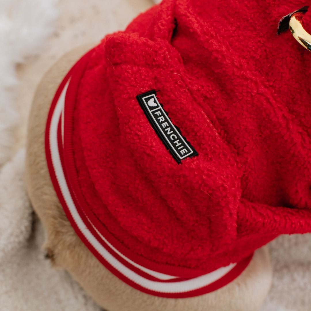 Frenchie Dog Hoodie - Teddy Red