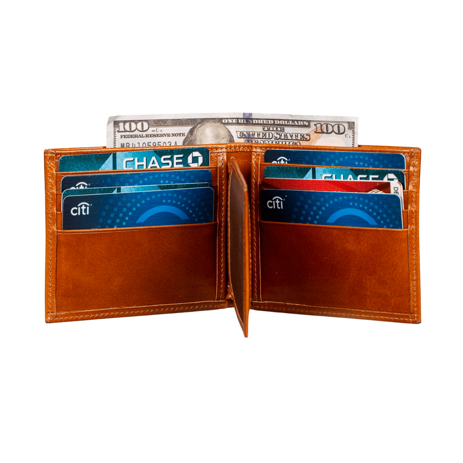 Classic Leather Bifold Wallet Dark Brown Los Angeles