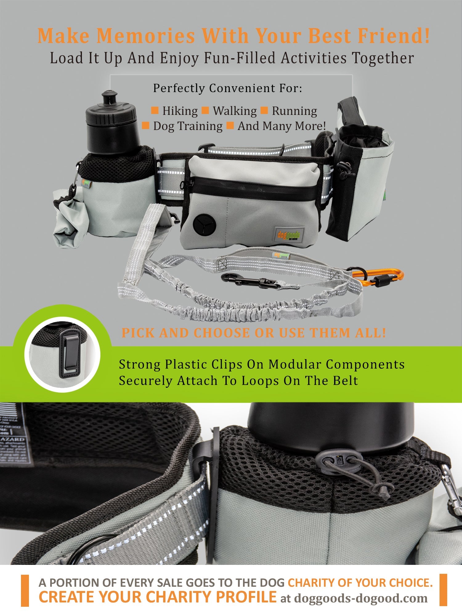 Dog Leash Fanny Pack (The Everything Leash) by DogGoods ™