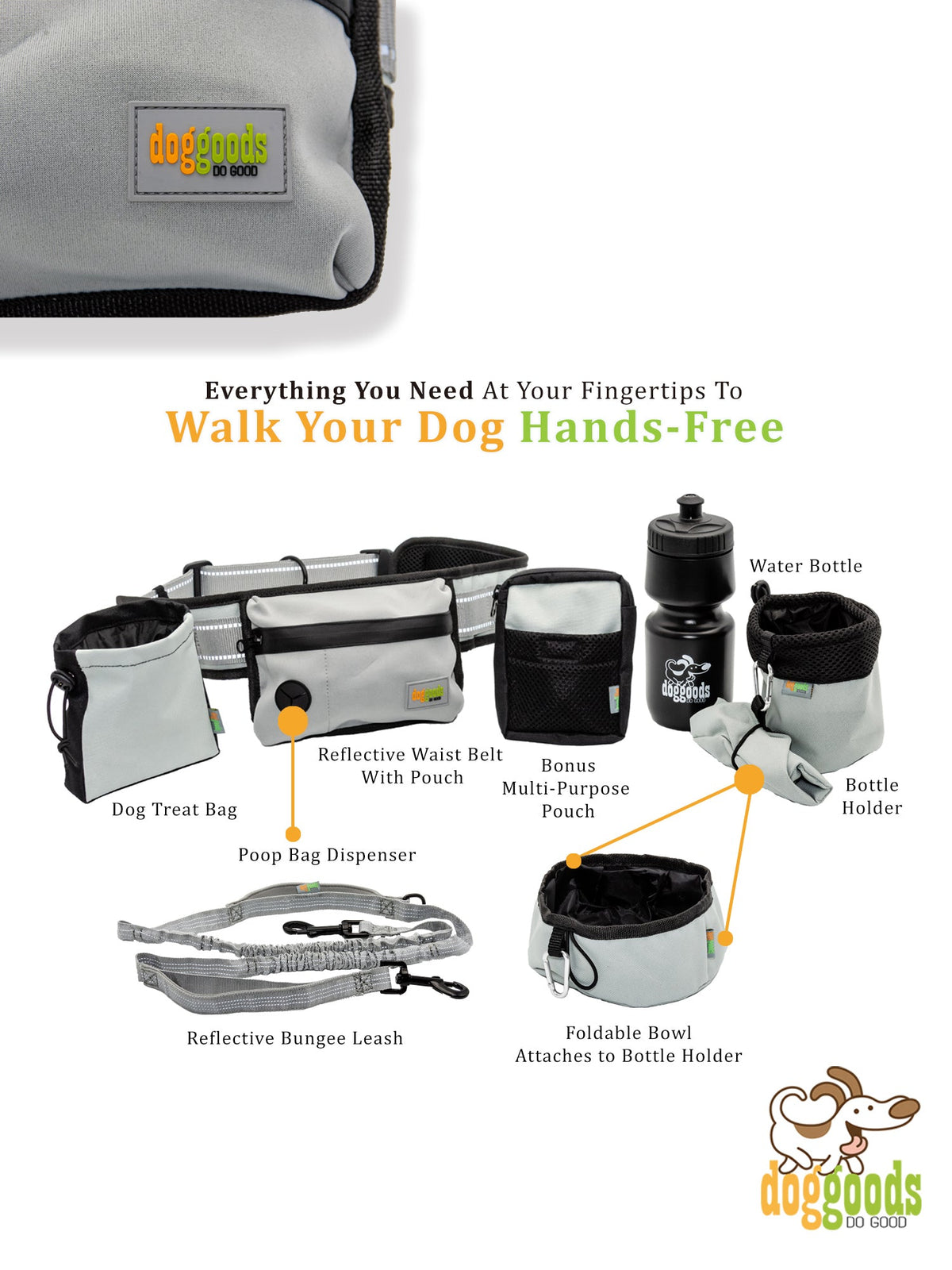 Dog Leash Fanny Pack (The Everything Leash) by DogGoods