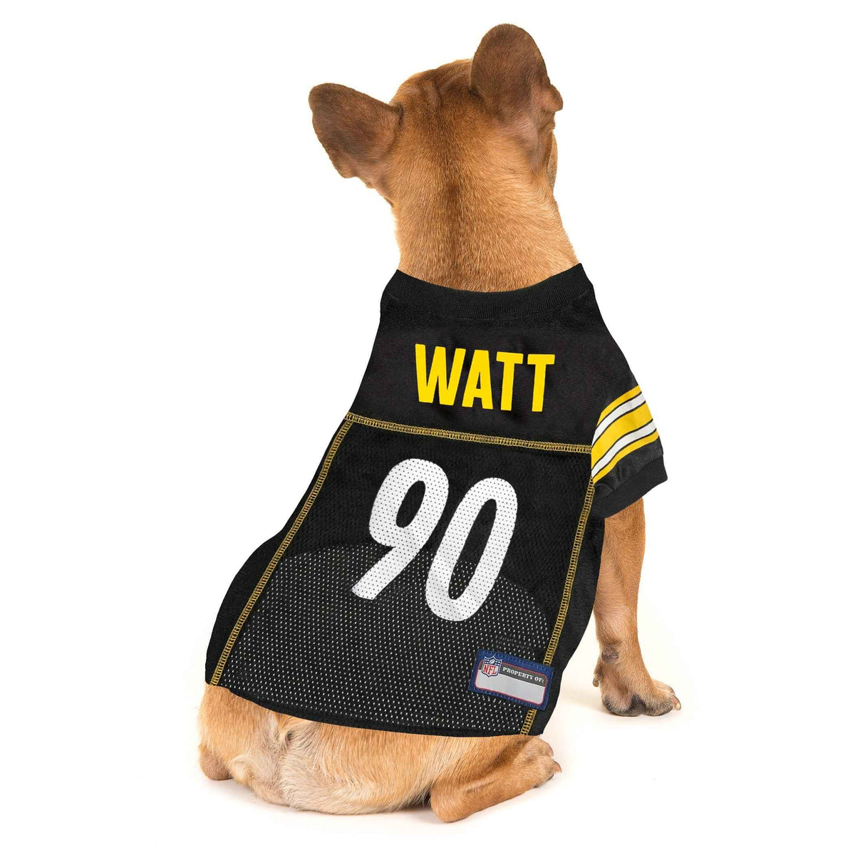 NFL Pittsburgh Steelers T.J. Watt Striped Mesh Pet Jersey