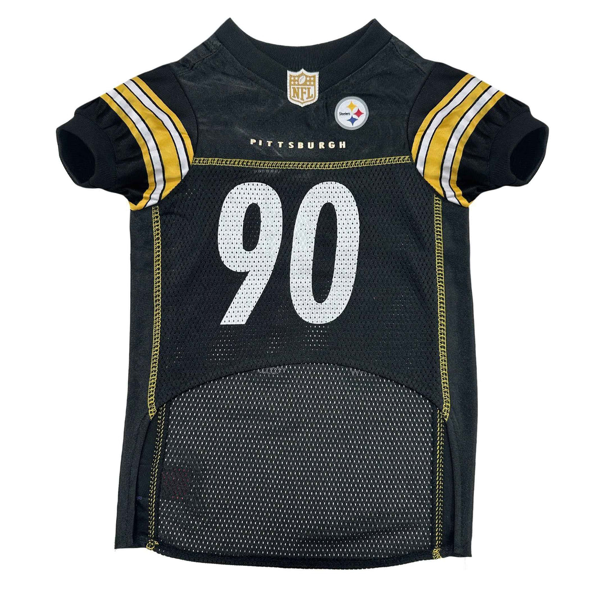 NFL Pittsburgh Steelers T.J. Watt Striped Mesh Pet Jersey