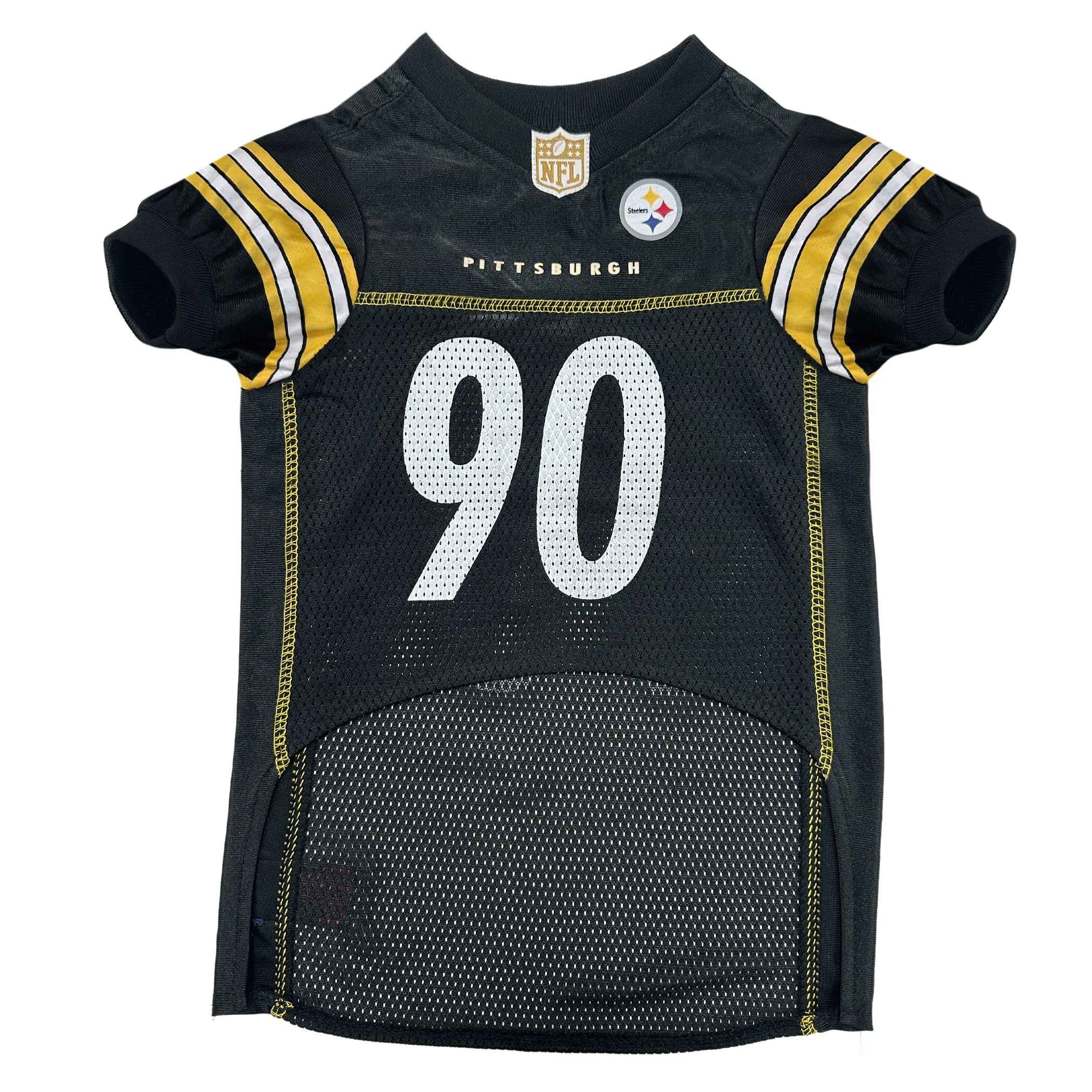 NFL Pittsburgh Steelers T.J. Watt Striped Mesh Pet Jersey