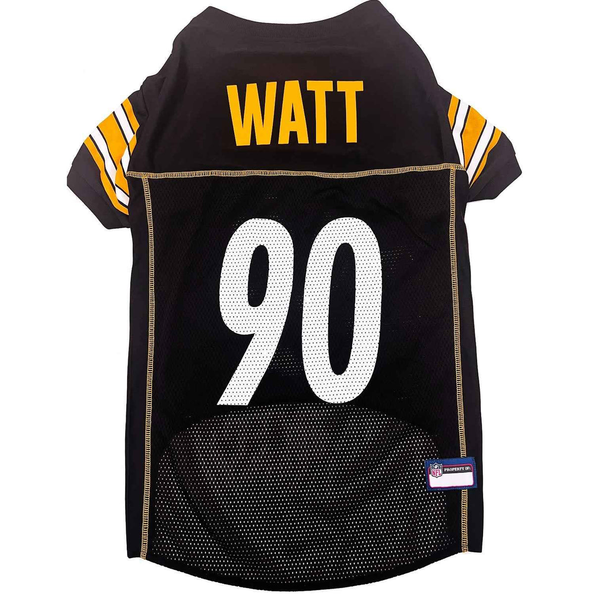 NFL Pittsburgh Steelers T.J. Watt Striped Mesh Pet Jersey