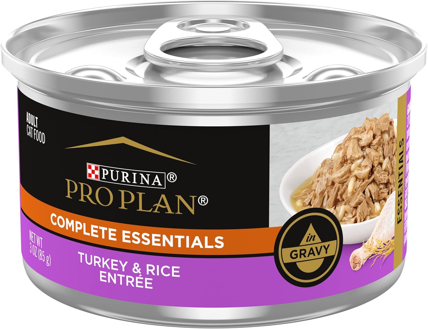 Pro Plan Complete Essentials Turkey & Rice Entre In Gravy Wet Cat Food (3oz)
