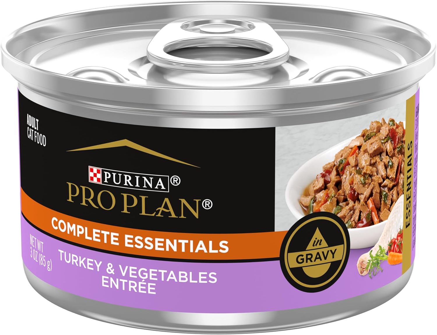 Pro Plan Complete Essentials Turkey & Vegetables Entre In Gravy Wet Cat Food (3oz)