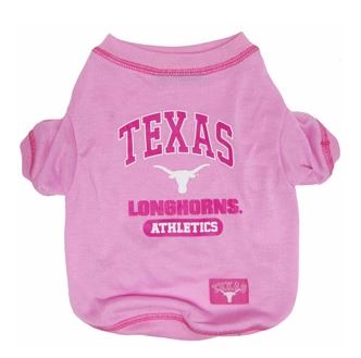 NCAA Texas Longhorns Dog T-Shirt Pink
