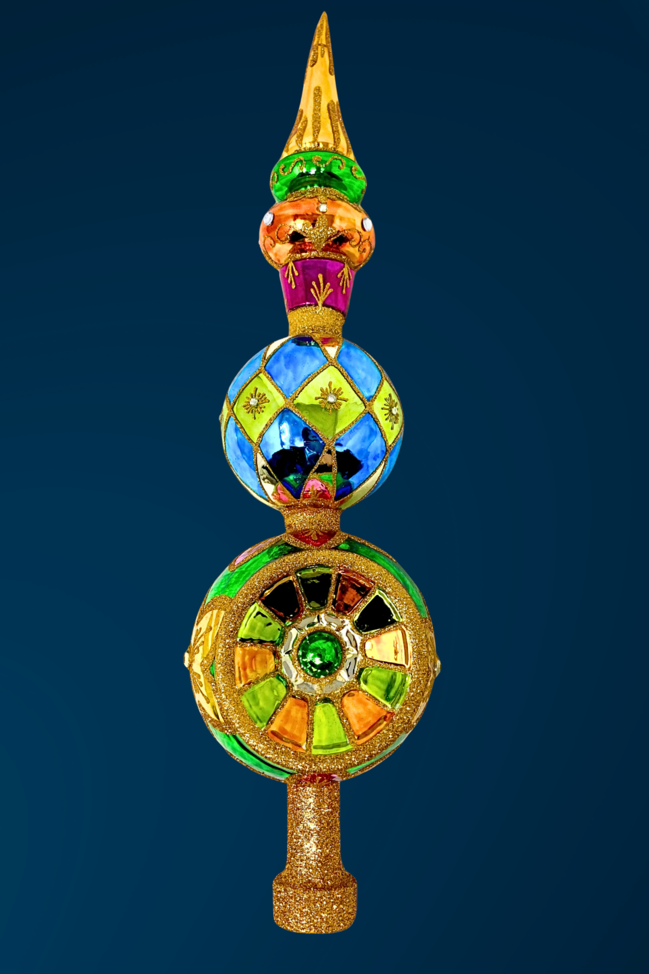 Topaz Sparkling Gem Finial Tree Topper