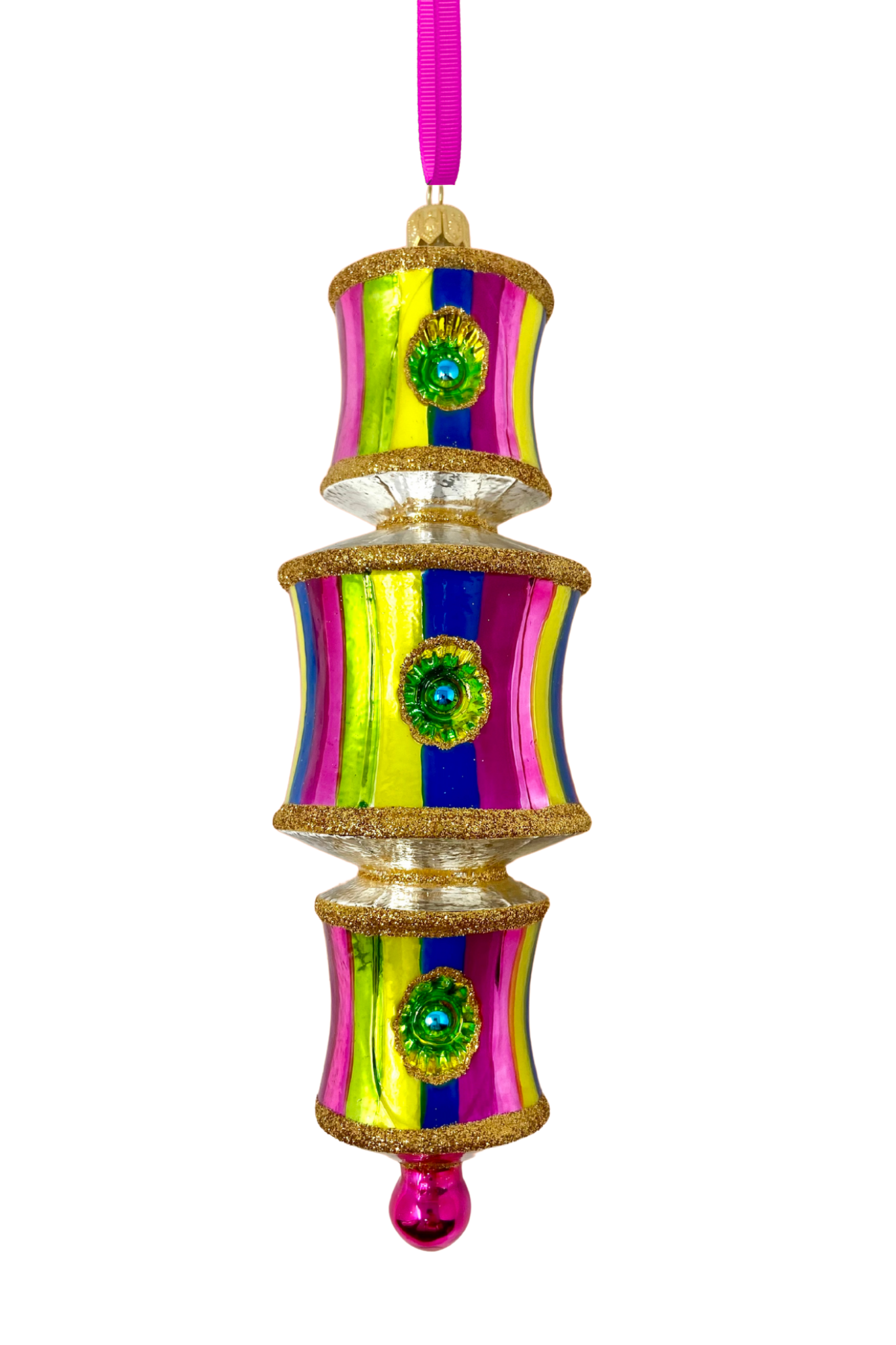 Tropicana Dazzler Glass Ornament