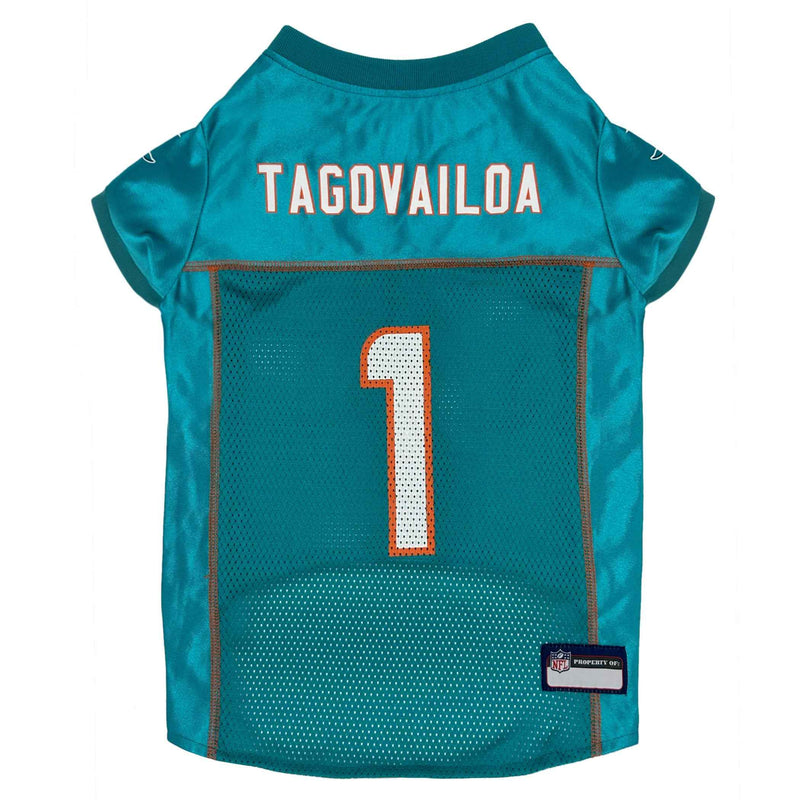 NFL Miami Dolphins Tua Tagovailoa Striped Mesh Pet Jersey