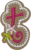 Curly Pink T - Patch