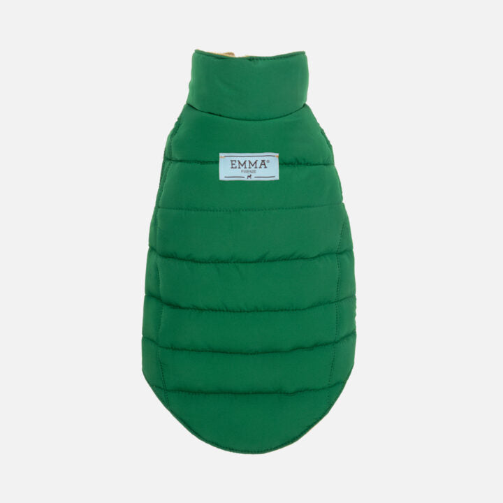 Tailored Pet Down Jacket in Camel Cashmere Reversible