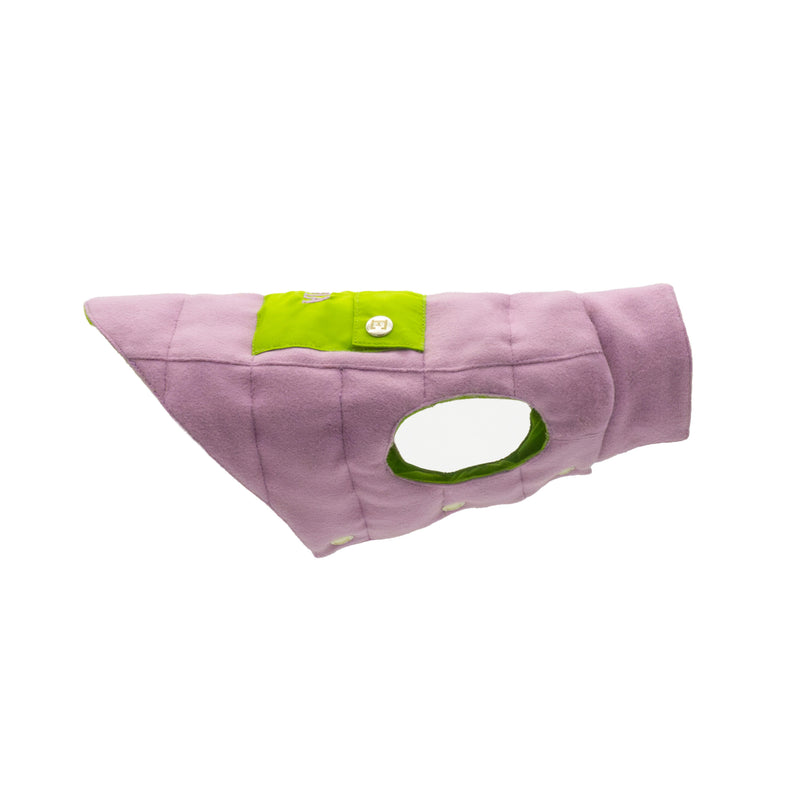 Tailored Pet Down Jacket in Pink Cashmere Reversible
