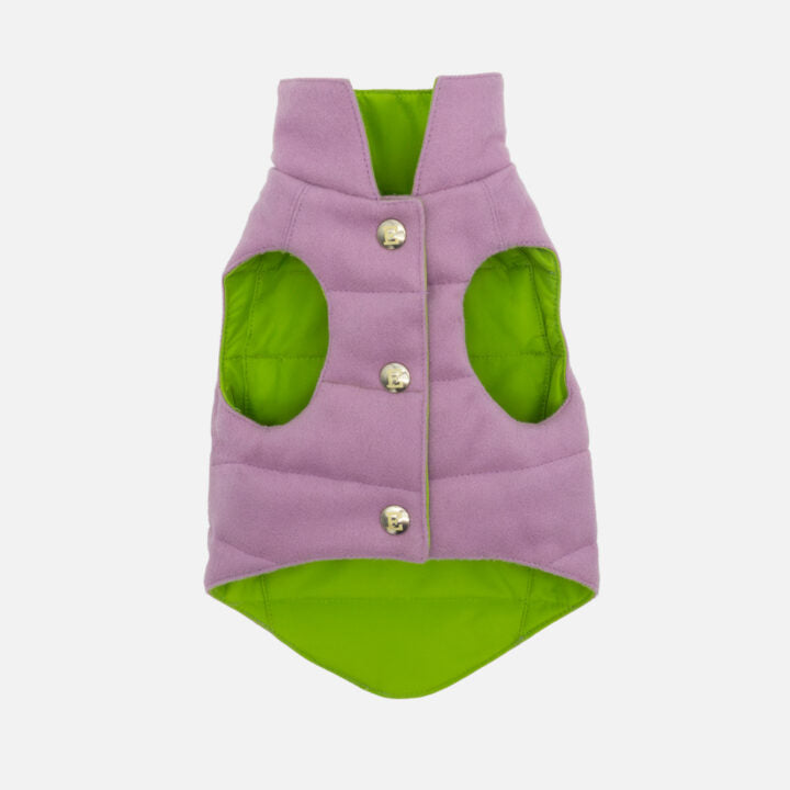 Tailored Pet Down Jacket in Pink Cashmere Reversible