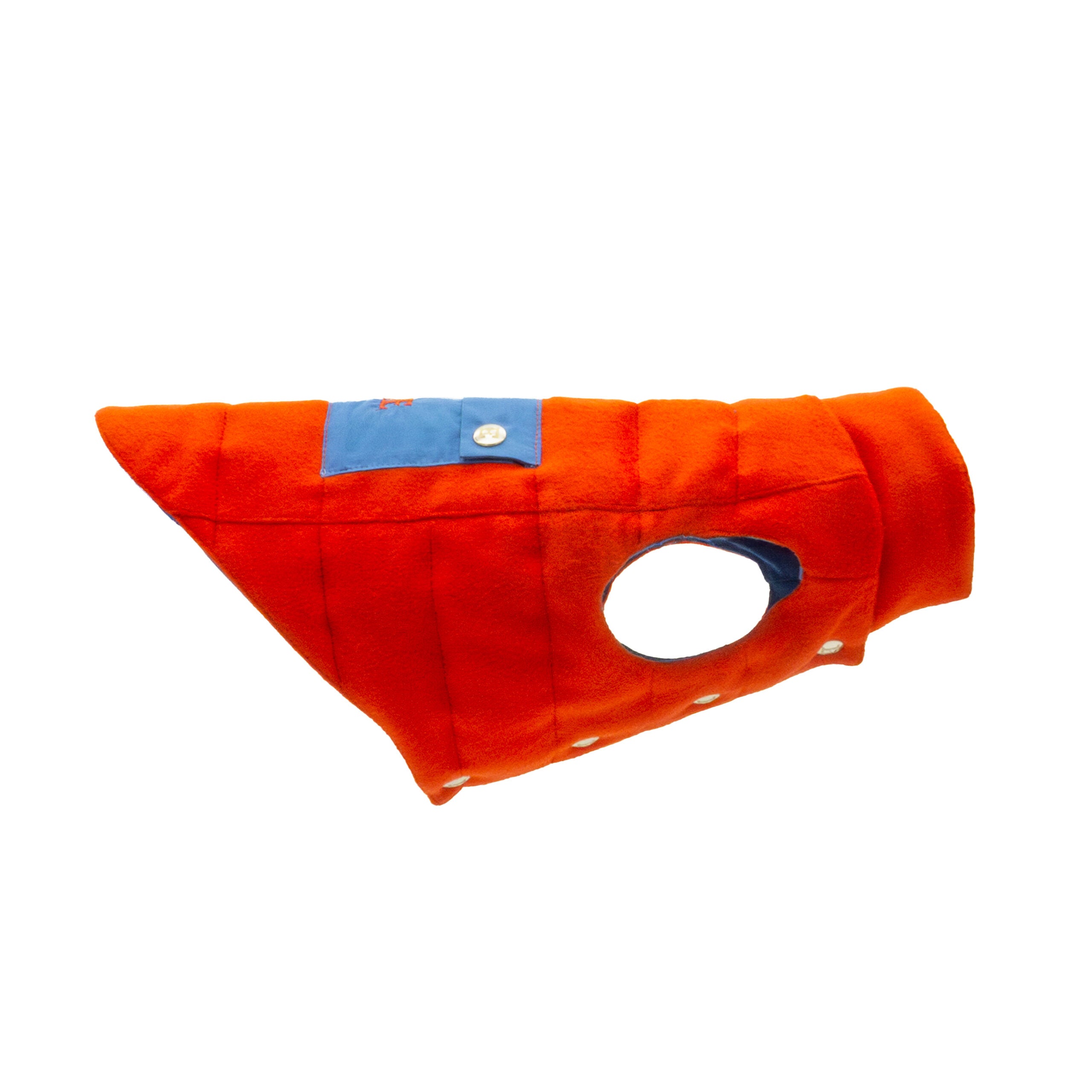 Tailored Pet Down Jacket in Red Cashmere Reversible