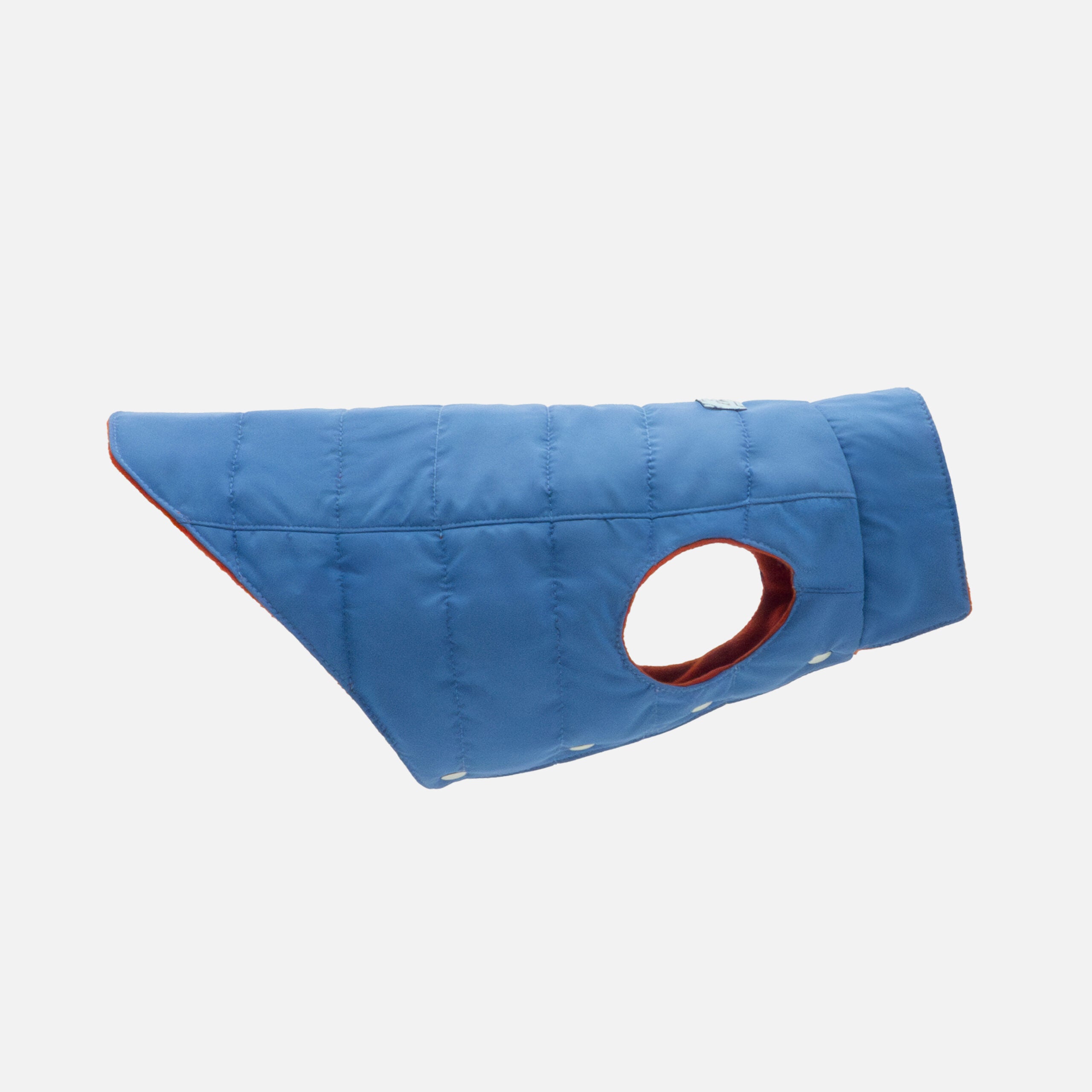 Tailored Pet Down Jacket in Red Cashmere Reversible