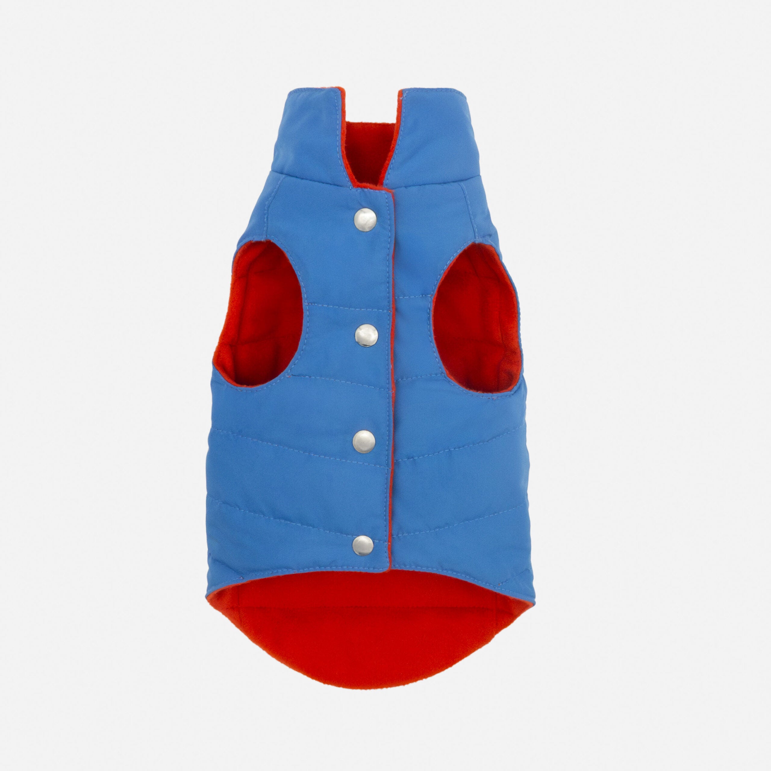 Tailored Pet Down Jacket in Red Cashmere Reversible