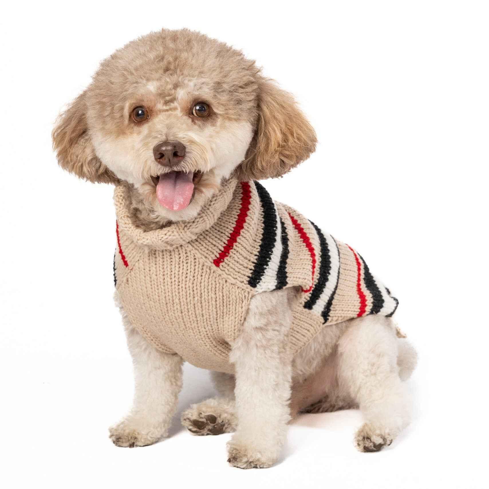 Chilly Dog Bentley Stripe Alpaca Wool Dog Sweater