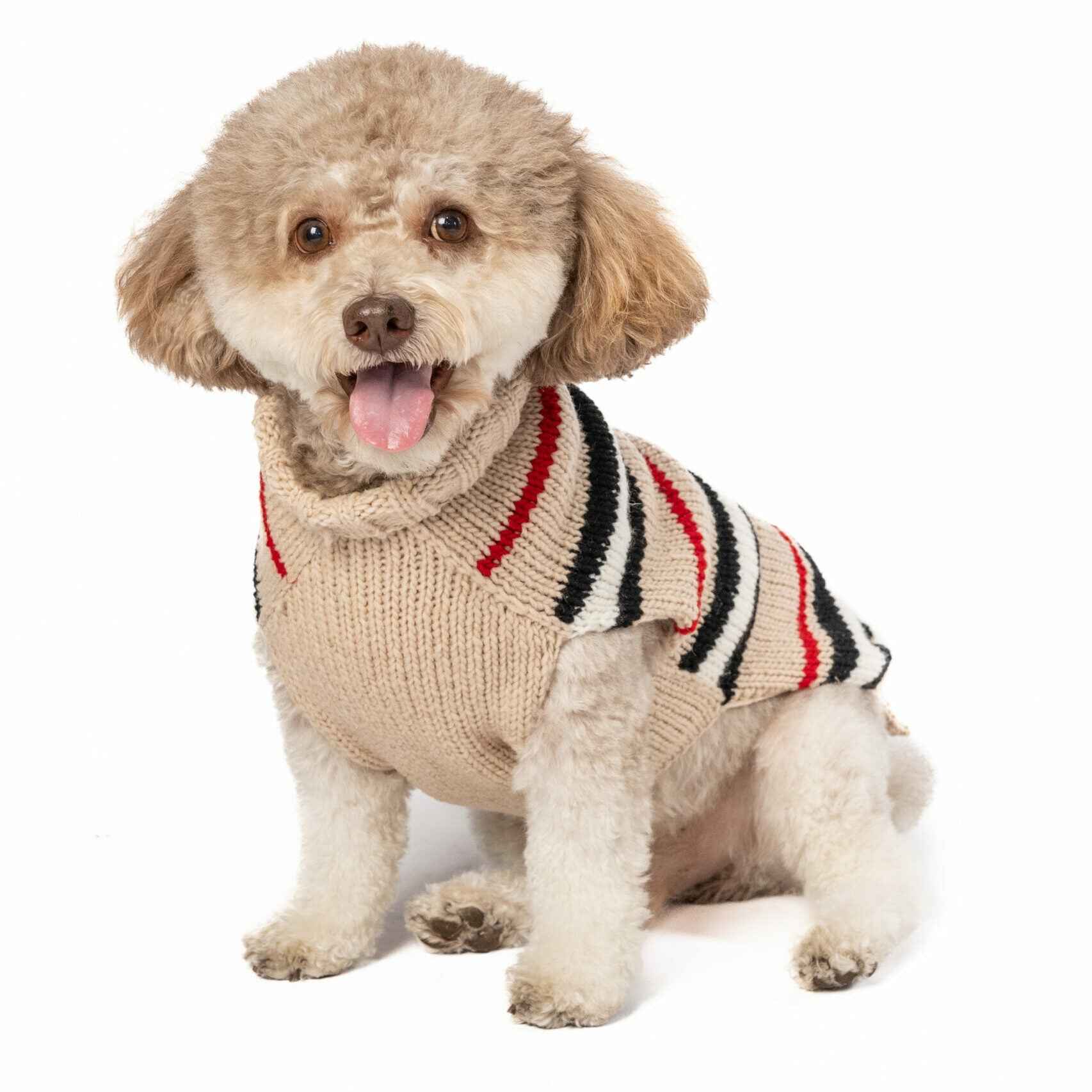 Chilly Dog Bentley Stripe Alpaca Wool Dog Sweater