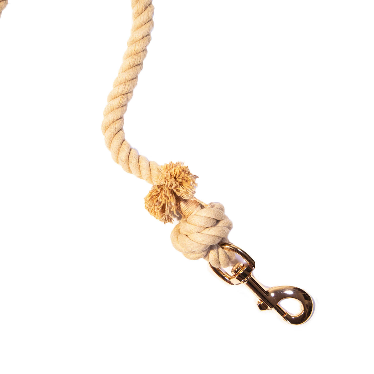 Glow Pups: Neutral Boho Chic Cotton Rope Dog Leash