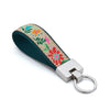 Up Country Tapestry Floral Cast Brass Key Ring