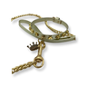 Fashion Collar and Chain Leash Set - Gold with Star Studs
