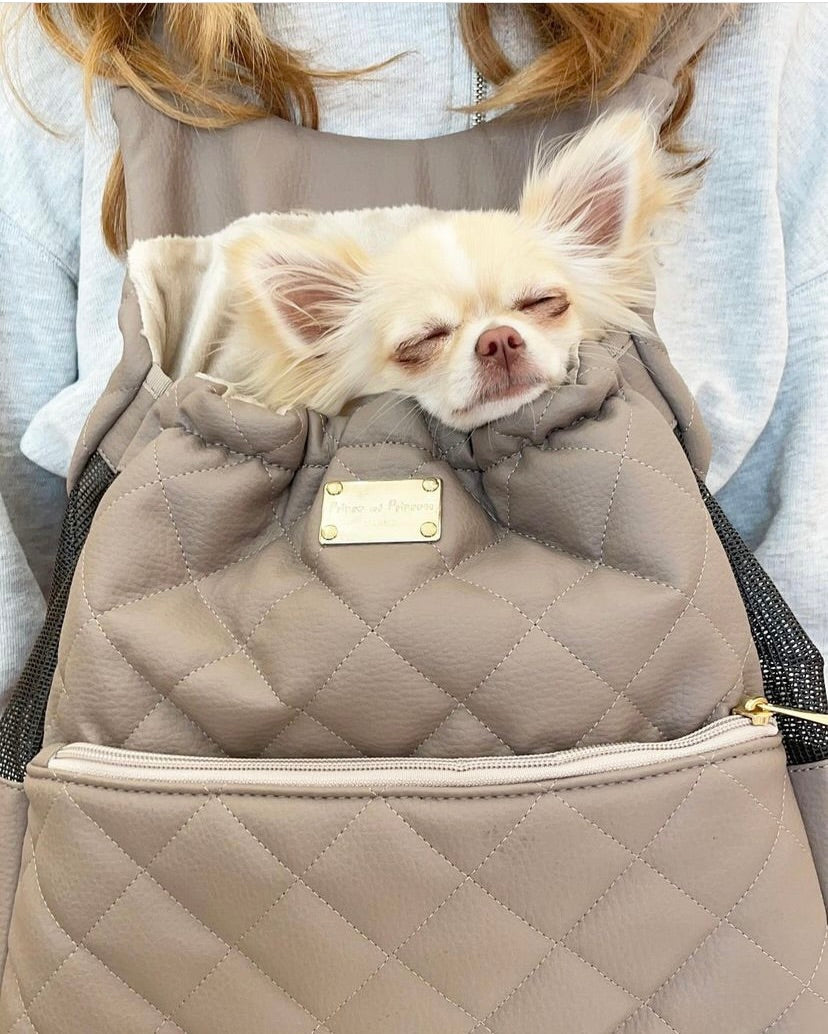 Dog Pouch Carrier - Beige