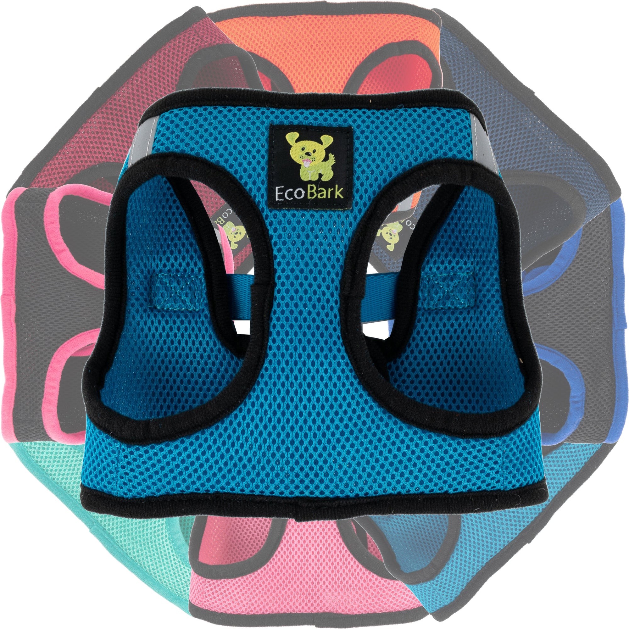 EcoBark Step In Dog Harness - Teacup & Small Breeds- Reflective Soft Mesh Harness for Teacup, Small Dogs and Puppies / Teal
