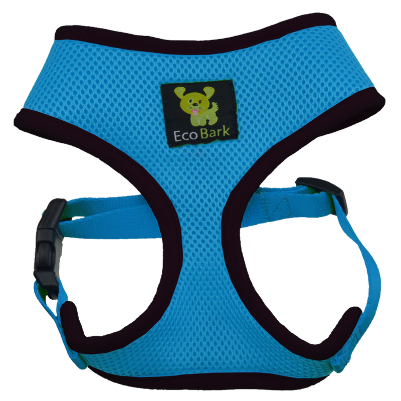 EcoBark Teal Dog Harness - Over-the-Head Soft Mesh Dog Vest Halter for Small to Medium Dogs and Puppies
