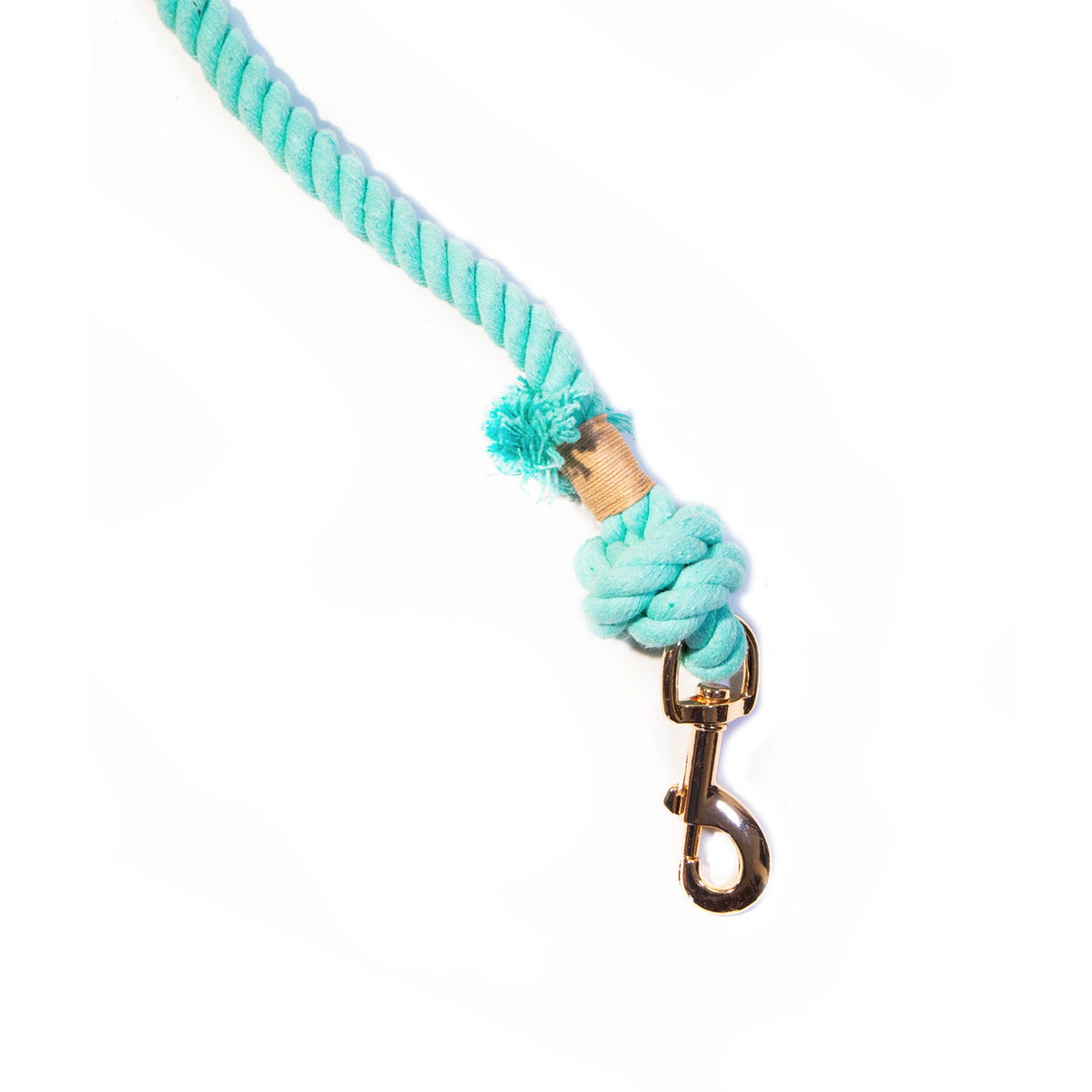 Glow Pups: Turquoise Boho Chic Cotton Rope Dog Leash