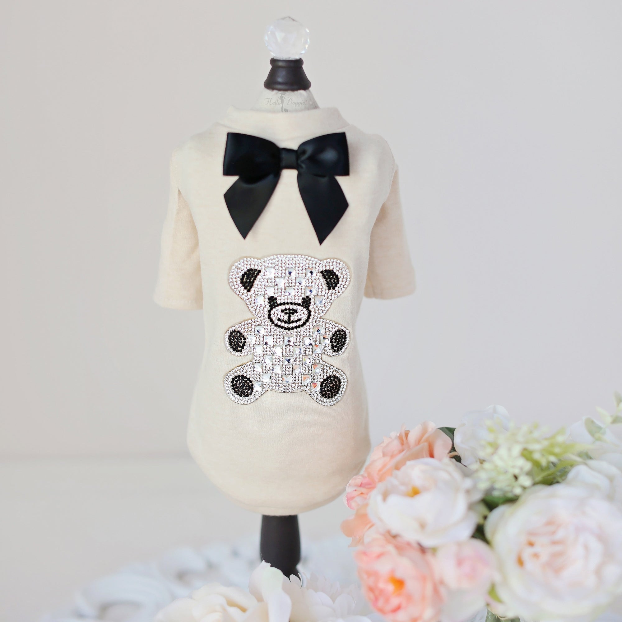 Hello Doggie Teddy Satin Dog Shirt