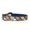 Up Country Terracotta Plaid Cast Brass Dog Collar