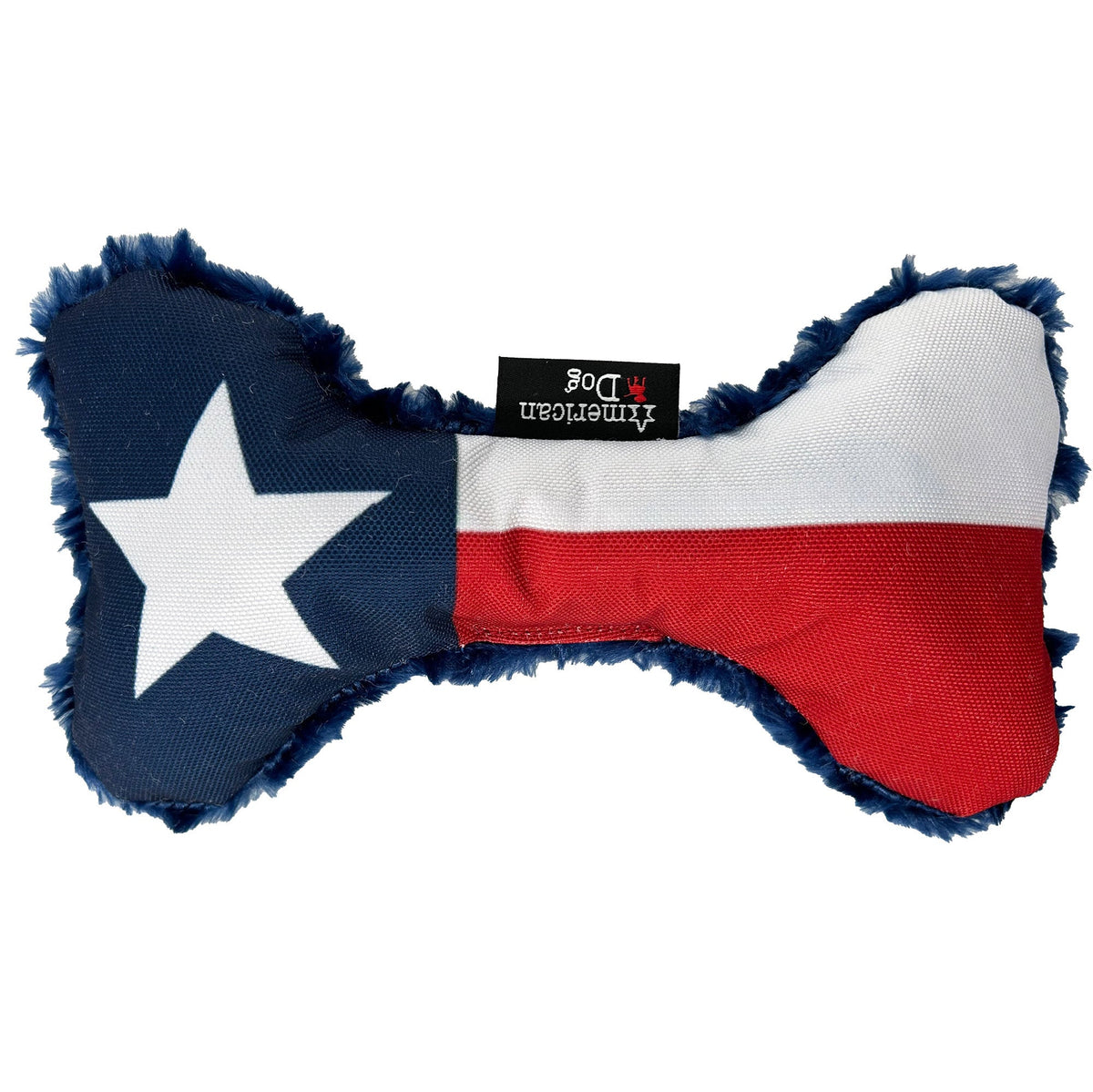 Texas Flag Nylon and Fleece Bone Dog Toy