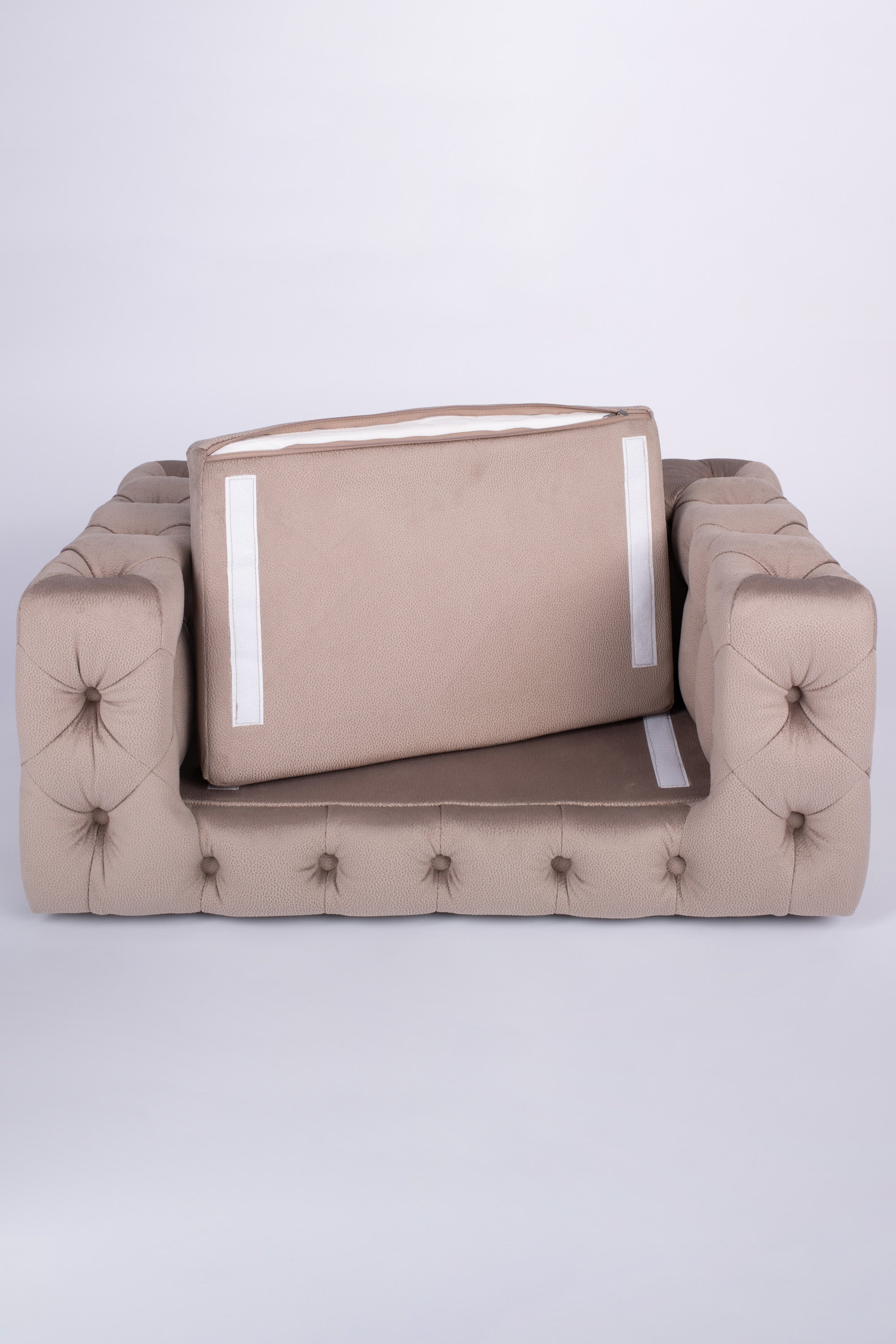 The Glamour Luxury Pet Bed in Beige