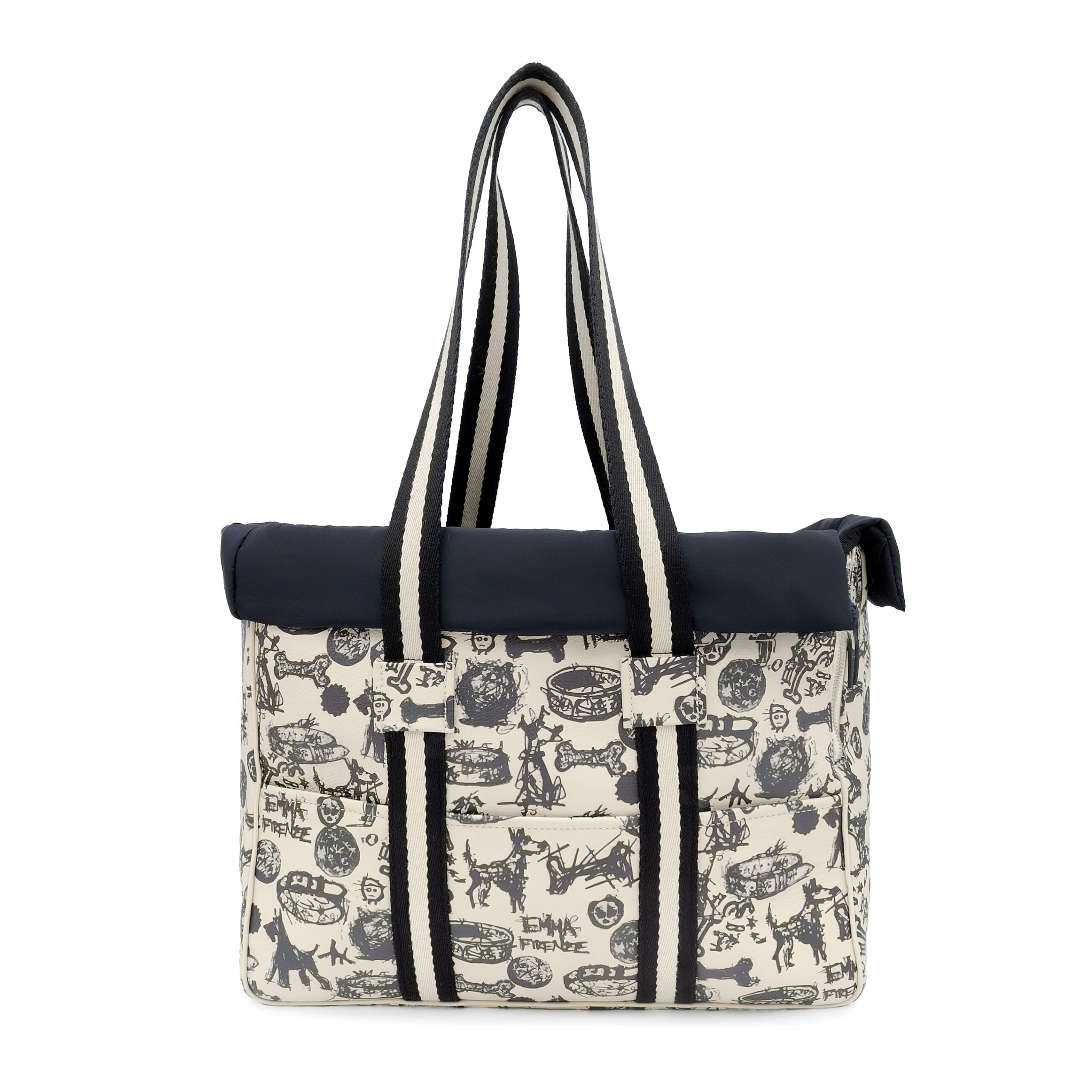 Sannetta Bag: Designer Printed Leather Dog Carrier | Handcrafted Calfskin