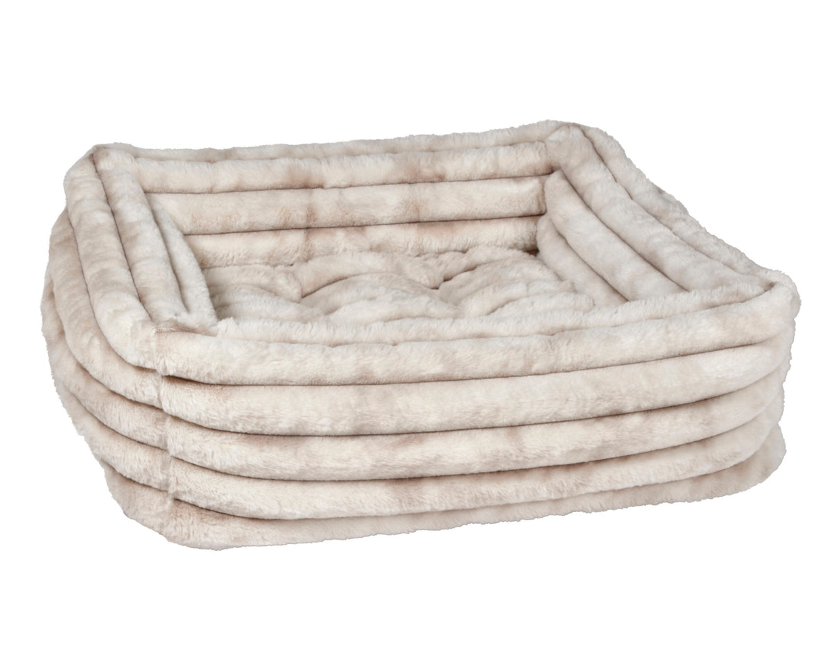 Bowsers The Franklin Faux Fur Orthopedic Dog Bed - Supportive Joint-Relief Comfort