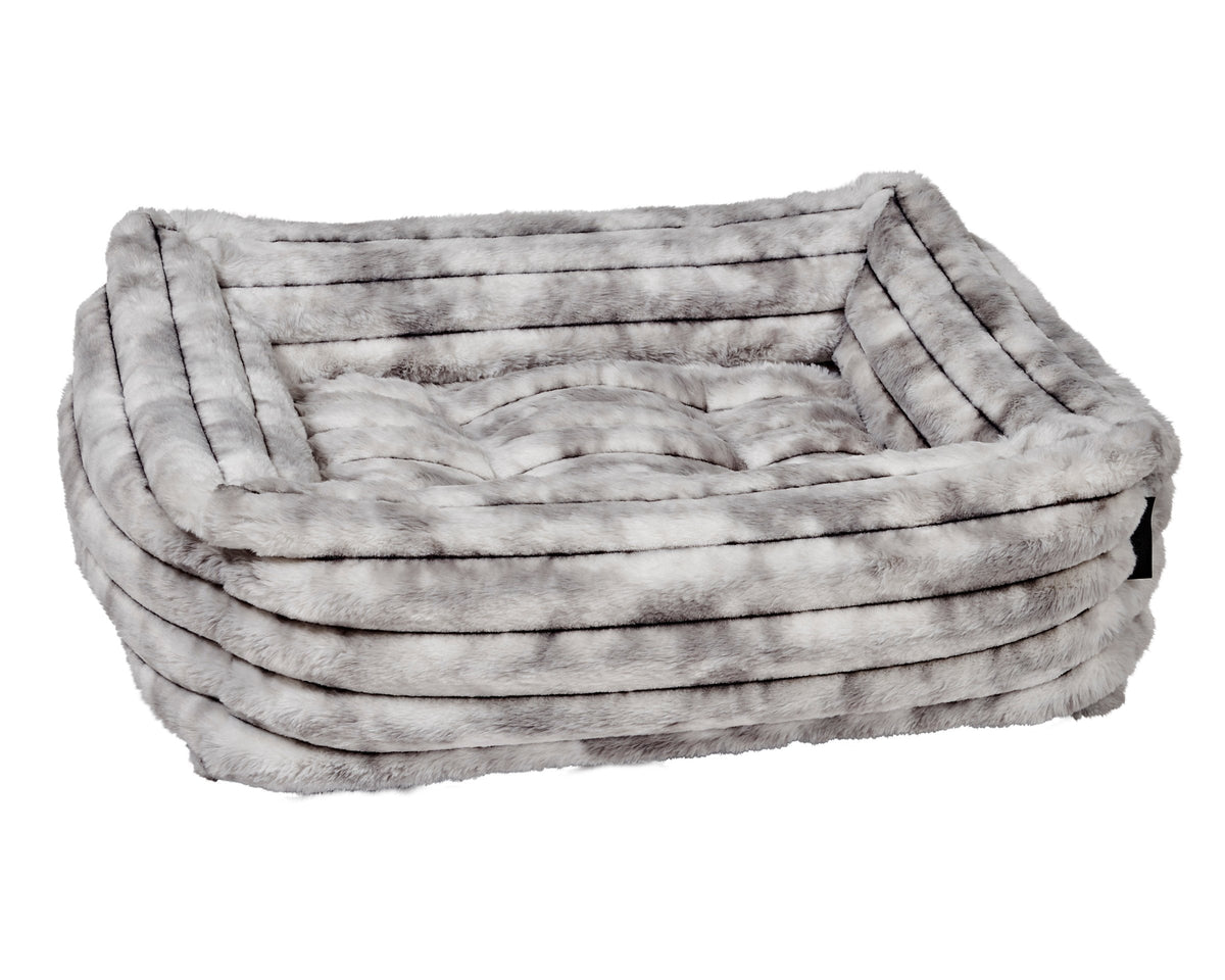 Bowsers The Franklin Faux Fur Orthopedic Dog Bed - Supportive Joint-Relief Comfort
