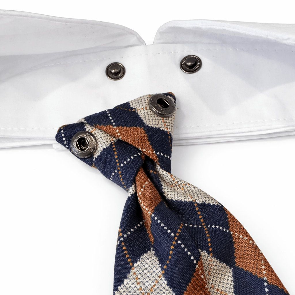 Heads or Tails Pup Vineyard Dog Collar Tie