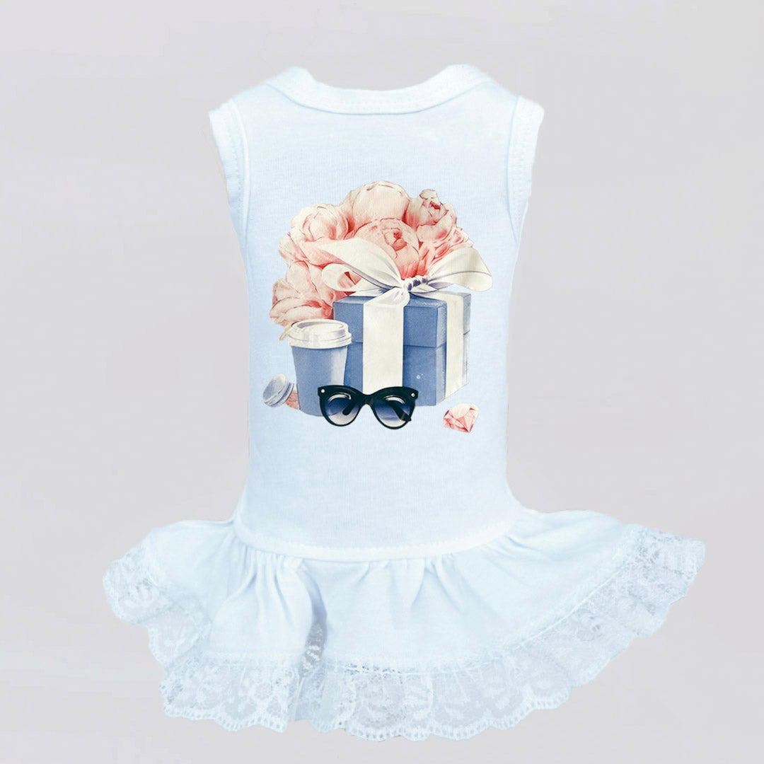 Hello Doggie Tiffanies Blossom Cotton Lace Dog Dress