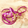 Fashion Dog Harness and Leash Set - Fuchsia with Pink Studs