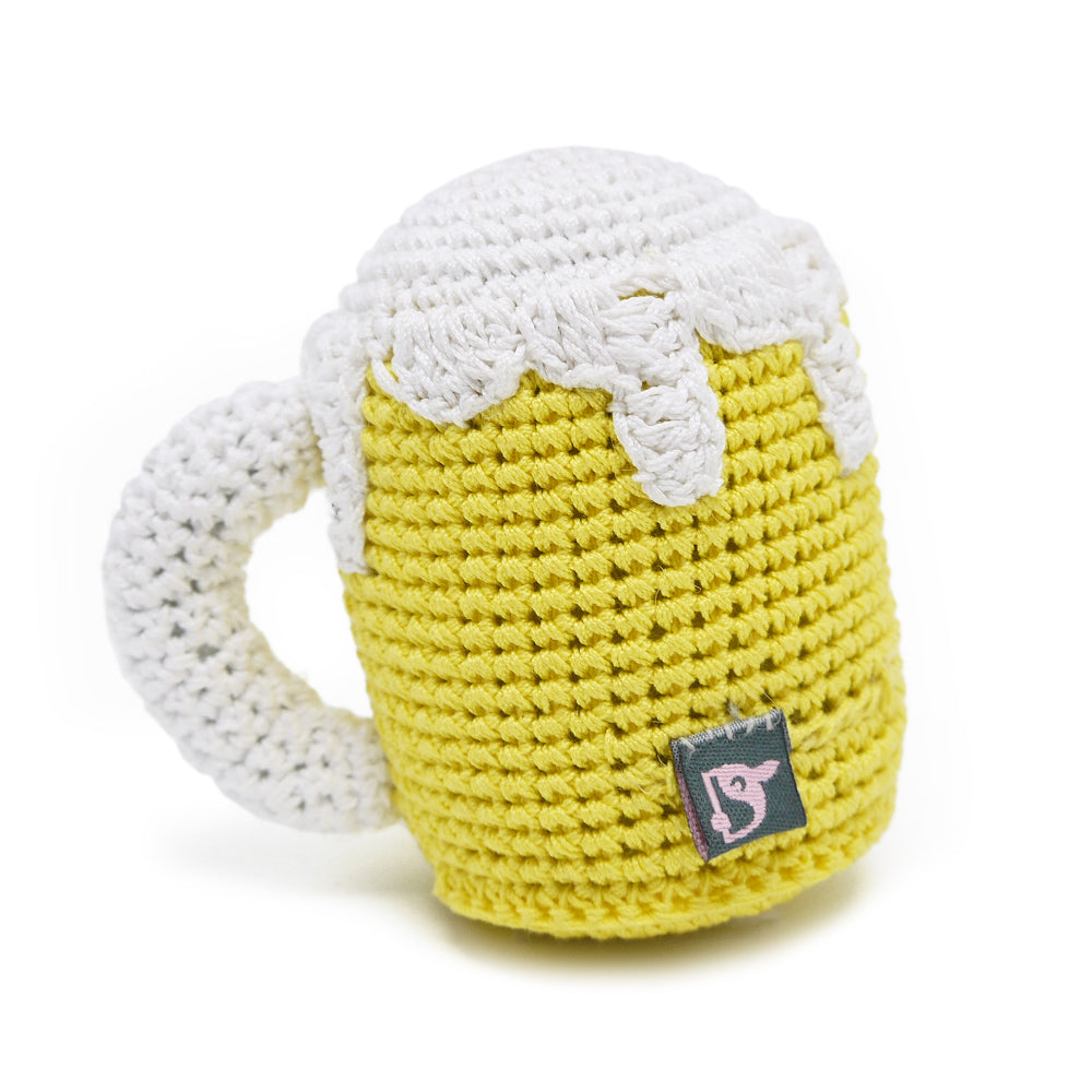 DOGO Beer Mug Crochet Dog Toy
