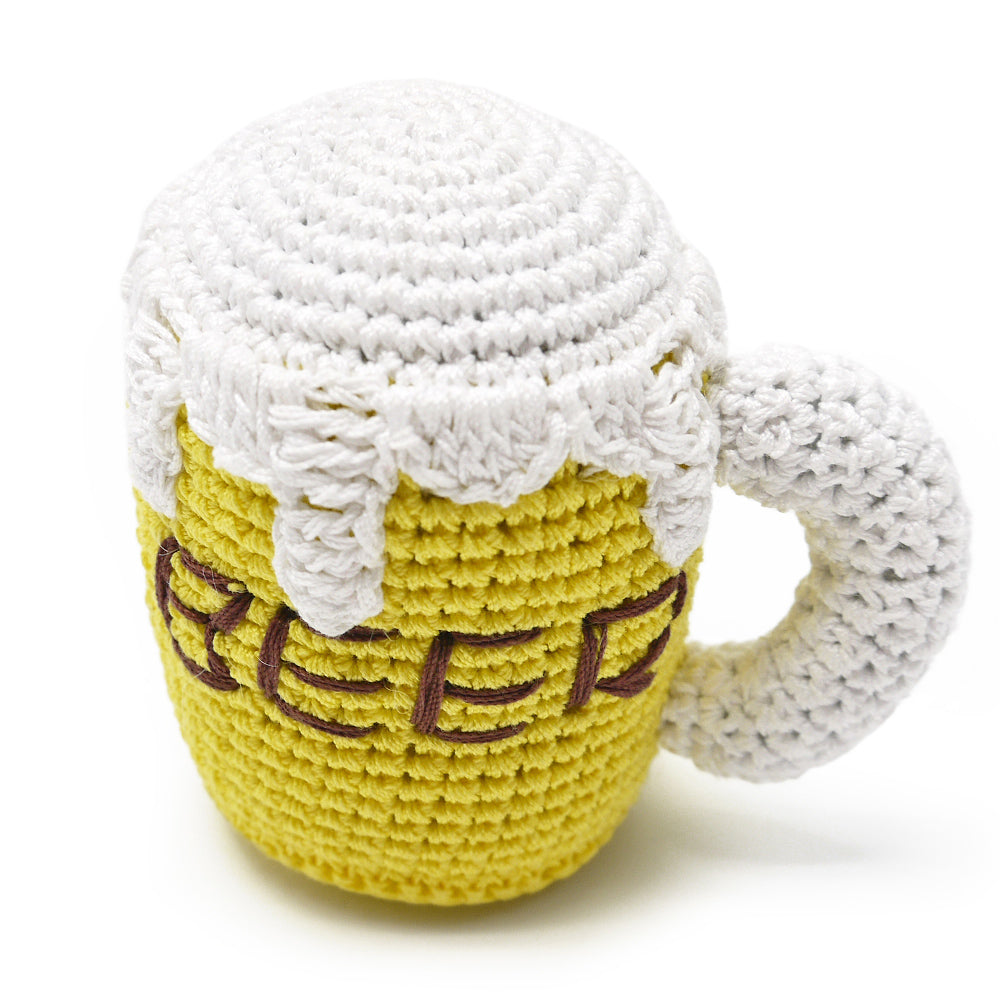 DOGO Beer Mug Crochet Dog Toy