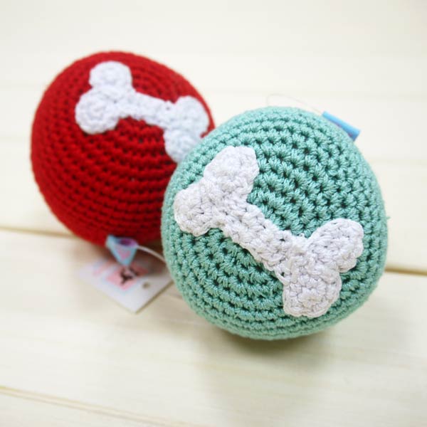 DOGO Bone Ball Crochet Dog Toy