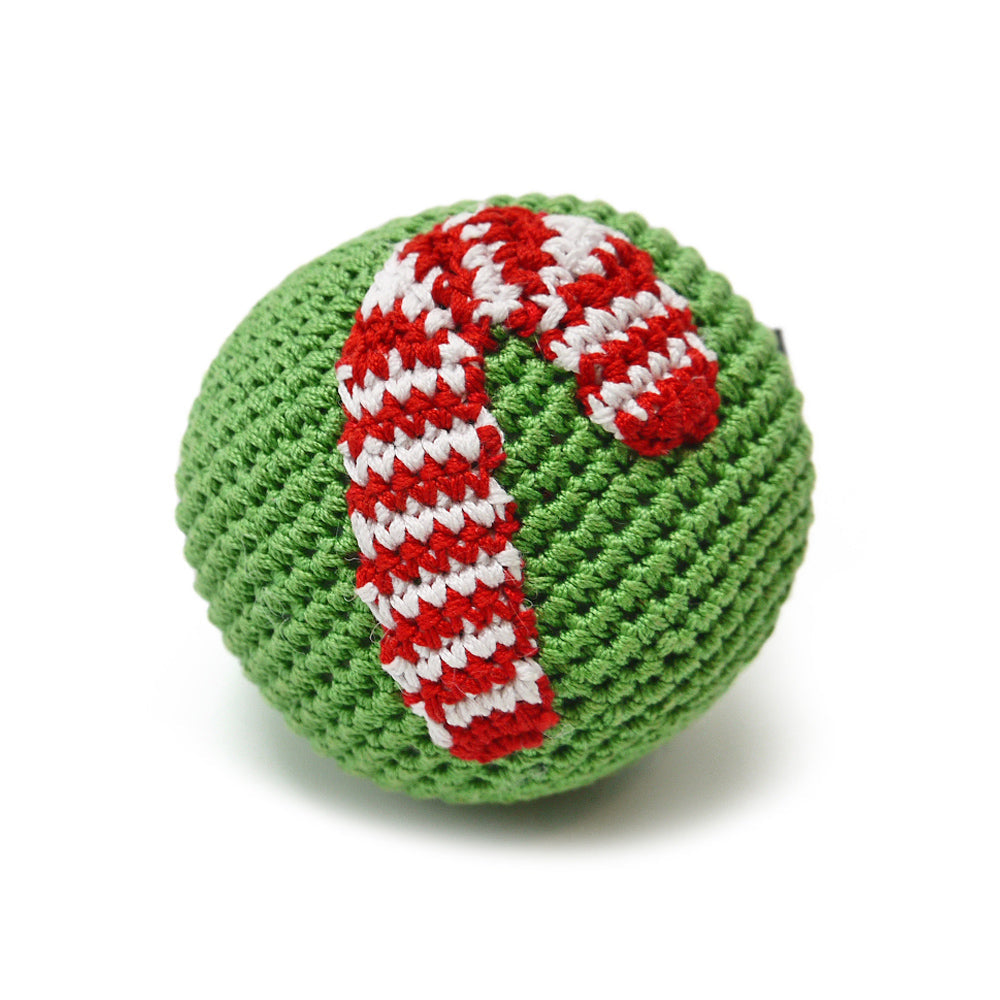 DOGO Candy Cane Ball Crochet Dog Toy