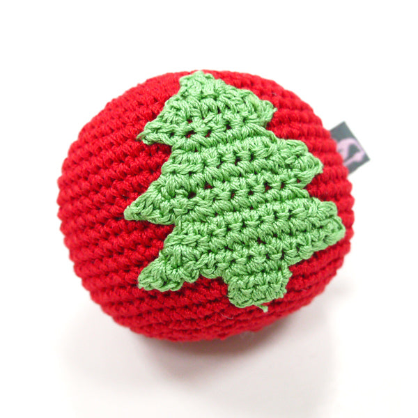 DOGO Christmas Tree Ball Crochet Dog Toy